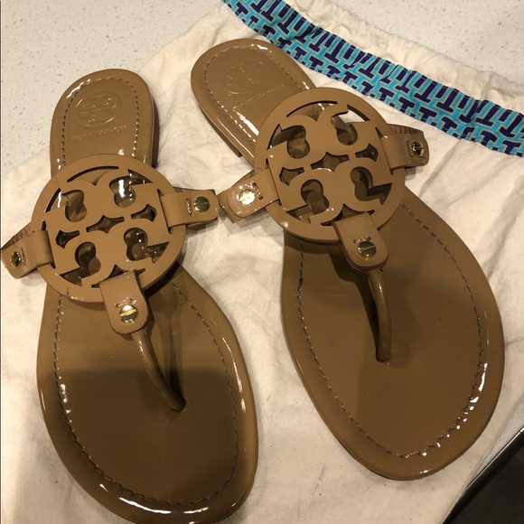 Tory Burch Shoes - Tory Burch Miller Patent Leather Thong Sandals